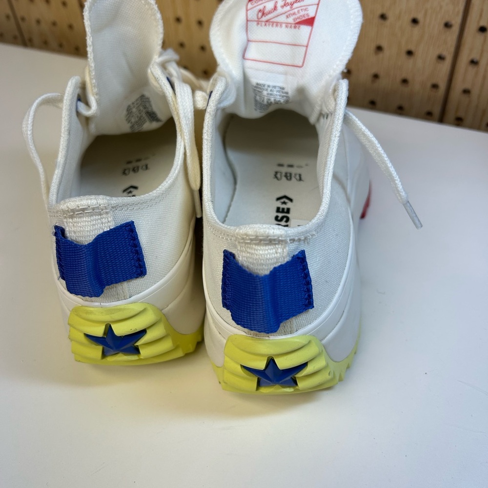 Converse Chuck Taylor White and Red Platform Sneakers - Picture 8 of 13